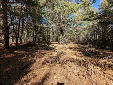 Land has light to med tree coverage and some open areas.