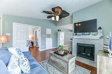 Primary bedroom is just off the living area.