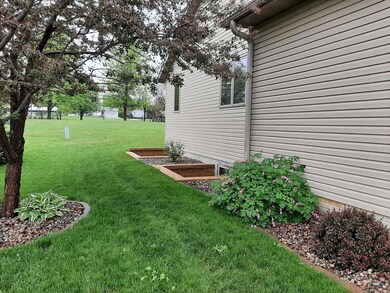 Side view of landscaping