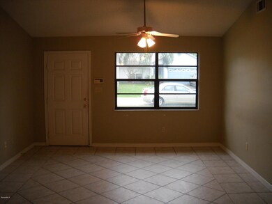 Vaulted ceiling living room view