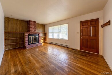 Wood burning fireplace