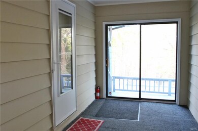 This breezeway connects to the garage and has easy