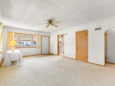 Living Room - wood under the carpet