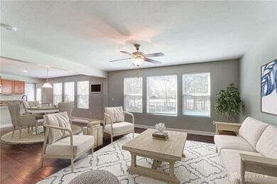VIRTUALLY STAGED - Living Room (open to kitchen)
