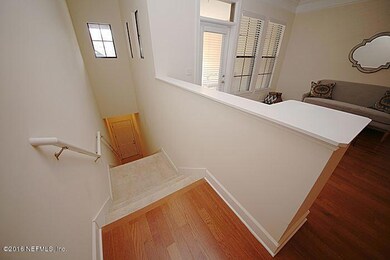 View down to entry