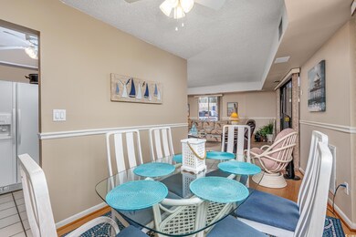 Dining area featuring a textured ceiling, ceiling 