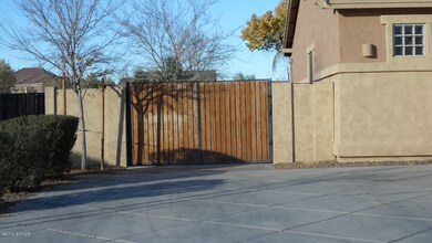 Rv gate with added parking slab in back