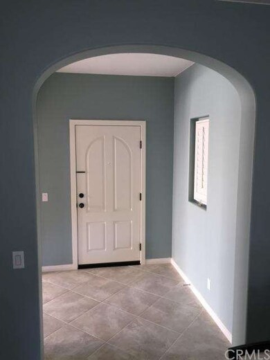 View from dining area to front door