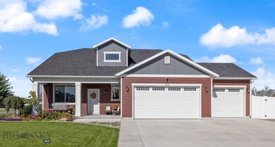 Attached three-stall garage