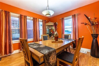 Spacious dining room with lots of natural light.