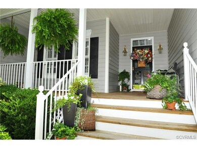 Inviting front entry with ample room for seating.