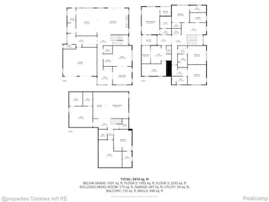 View of floor plan / room layout