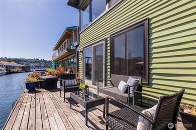 With one of the better views in the channel, this is just one of the many reasons that this particular floating home is so desired.