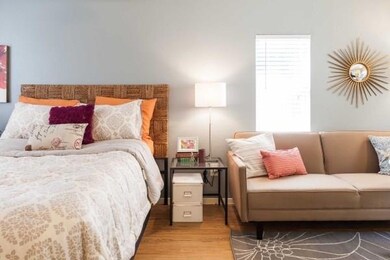 Bedroom with light wood-type flooring