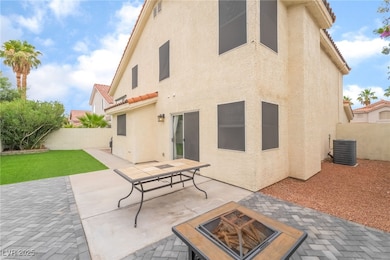 Rear view of house /stucco siding, a fenced backya