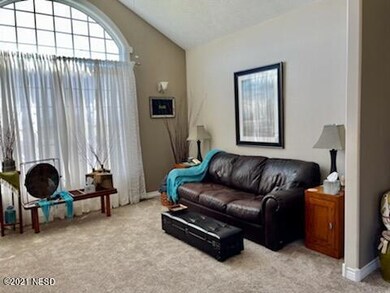 Arched window in living room