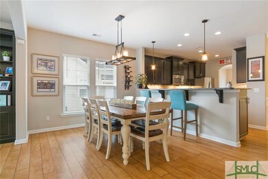 Dining area with plenty of room for this table of 