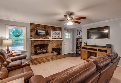 Living room, fireplace w/gas logs