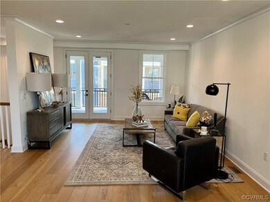 Photo taken of actual home. Patio doors open to a