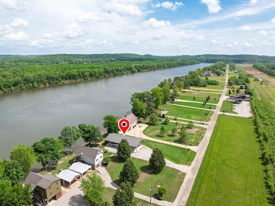 Drone / aerial view of a nearby body of water and 