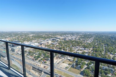 Balcony with a view of city