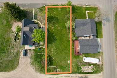 An aerial view of the .143 acre lot
