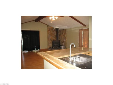 Great room with wet bar and woodburner