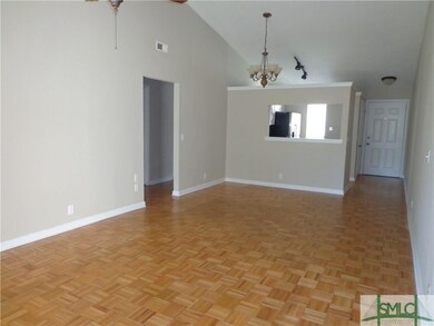 Living Room/Dining Room with Lovely Parquet Floors