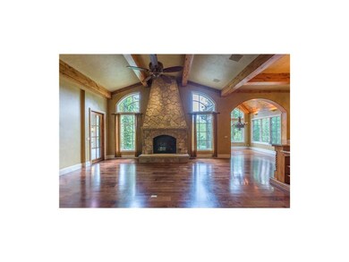 Spacious hearth room with gorgeous fireplace!