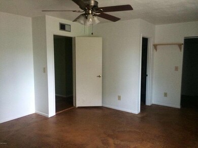 Stained concrete, updated fixtures