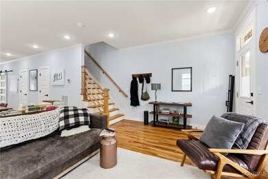 With a set-back staircase comes an open welcoming
