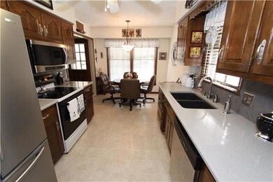 Sunlight from the South fills the Kitchen...