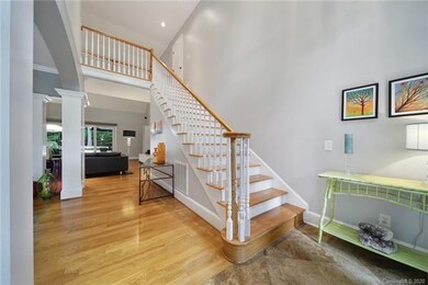 Wood floors throughout the main level.