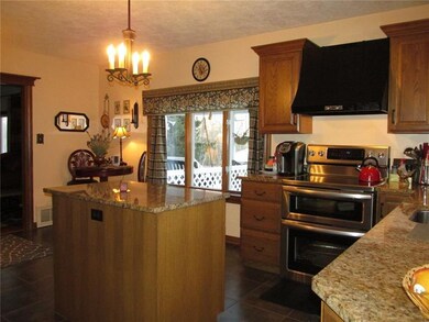The corner table allows for a quick bite to eat. F