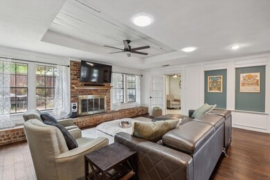 Brick fireplace for those cold nights that we are 