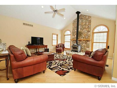 Great Room Cathedral ceiling great room features a