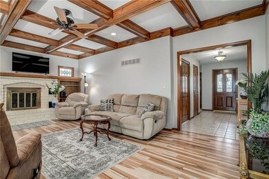 From the foyer continue to the family room.