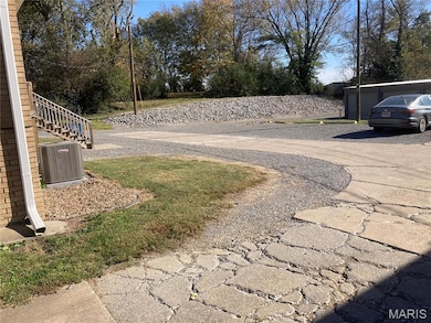 View of street with stairs