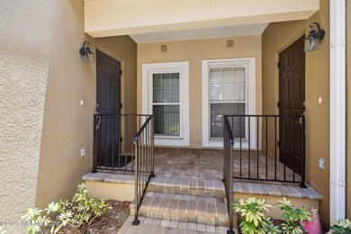 Covered Entrance with Step Handrails