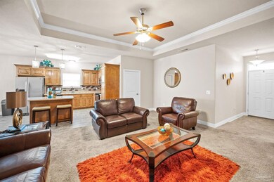 it leads to the laundry and entrance to garage.