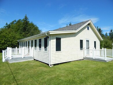 Composite decks on front and left...