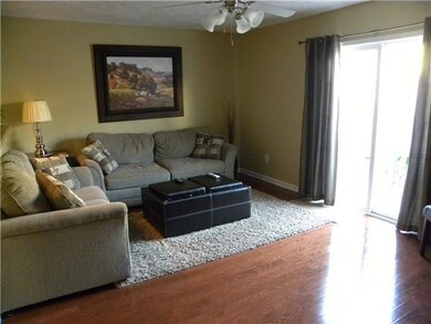 Kitchen is open to living room, perfect for entertaining