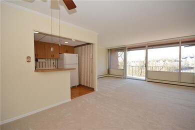 The generously sized dining area measures 13x14 an