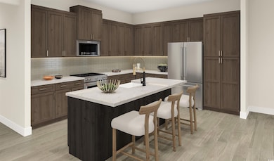 Rendering of staged kitchen