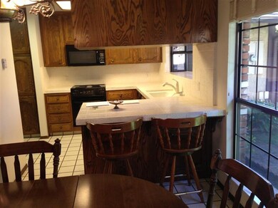 eating area open to kitchen