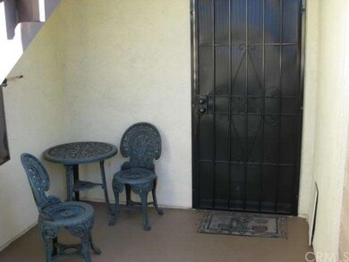 Mini patio in front of unit