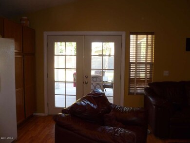 French doors to back yard