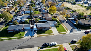 Aerial view of residential area