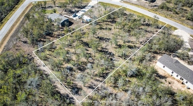 Aerial view of property's location with property boundaries highlighted
