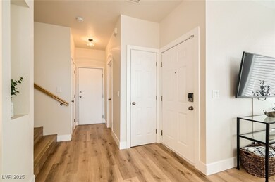 Foyer entrance featuring light wood-type flooring,